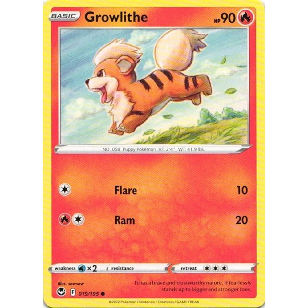 Growlithe #19 Pokemon Silver Tempest